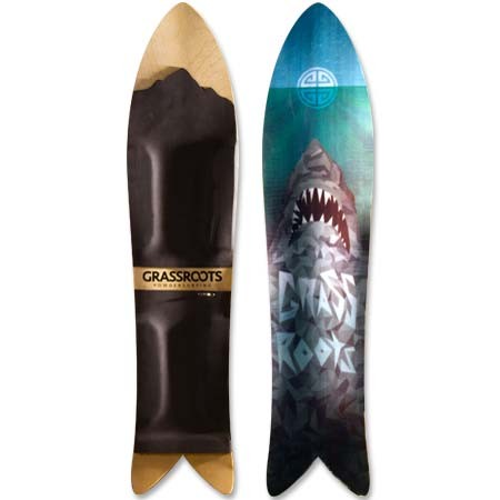 Grassroots Megalodon 150cm 3D Model powsurfer. Handcrafted in Utah