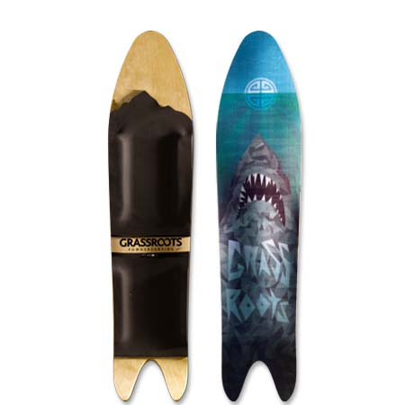 Grassroots Powder Shark 140cm 3D Model powsurfer. Handcrafted in Utah.