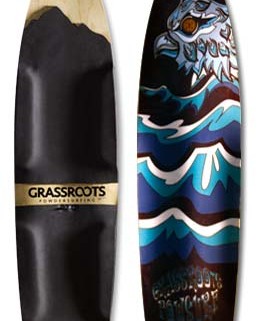 Grassroots Powsurfer Big Phish 3D 150cm. Snowsurfer, powsurf, snow surf, noboard, powder surfer, yukiita