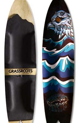 Grassroots Powsurfer Big Phish 3D 150cm. Snowsurfer, powsurf, snow surf, noboard, powder surfer, yukiita