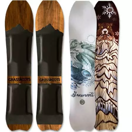 Powder Slut 140cm Exotic Woods - Grassroots Powdersurfing