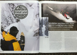 Title page for Powsurf Safari article featured in Snowboard Magazine.