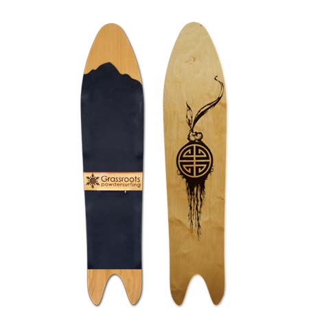 Wood Base Powder Shark 140cm Model Grassroots Powsurfer