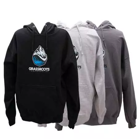 Surf Mtns - Zip Hooded Sweatshirt - Grassroots Powdersurfing