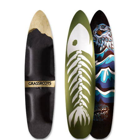 Grassroots 140cm Phish Rount Tail 3D Model bindingless powsurfer handcrafted in Utah