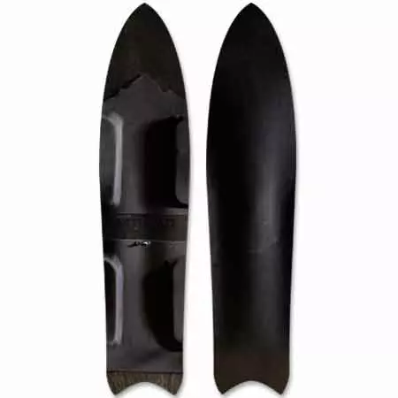 Slasher 140cm 3D Powsurfer - Black on Black - Grassroots Powdersurfing