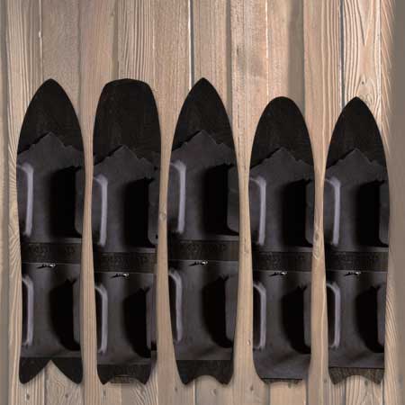 Black on Black Powsurfers (Black Topsheet with Black Base)