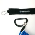 Coil Powsurf Leash with Quick Release Blue Close up USA Made