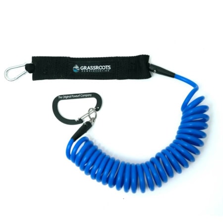 Coil Powsurf Leash with Quick Release Blue USA Made