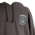 Powsurf Sacred Geometry Hoody Front Gunmetal Grey Detail