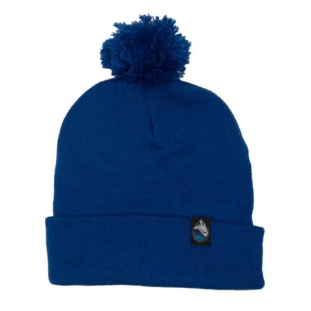 Blue Grassroots Pom Beanie