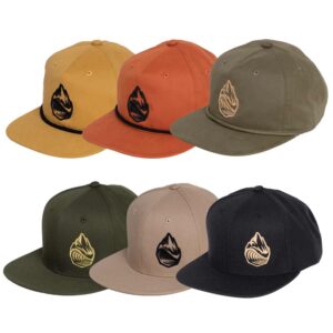 All Options Grassroots Powsurf Drop 3D Logo - 6 Panel Flat Bill Hats