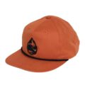 Burnt Orange - Grassroots Powsurf Drop 3D Logo - 5 Panel Flat Bill Snapback Hat