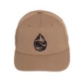 Front View Khaki Grassroots Powsurf Drop 3D Logo -Snapback Hat