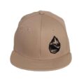 Front Dark Grey Grassroots Powsurf Drop 3D Logo - 6 Panel Flat Bill Snapback Hat
