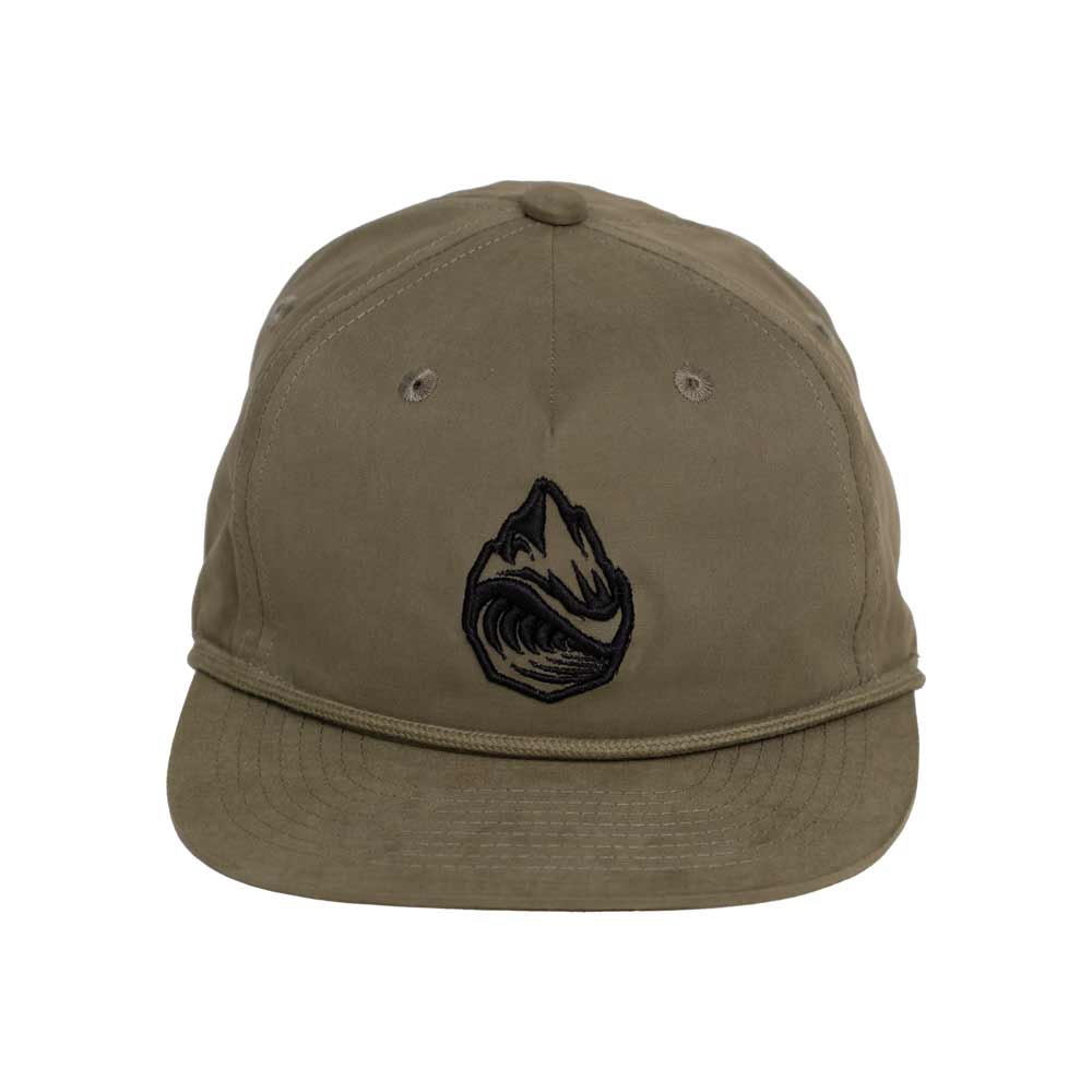 Loden - Grassroots Powsurf Drop 3D Logo - 5 Panel Flat Bill Snapback Hat