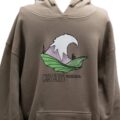 Earth Surf Hooded Sweatshirt - Cement Close up